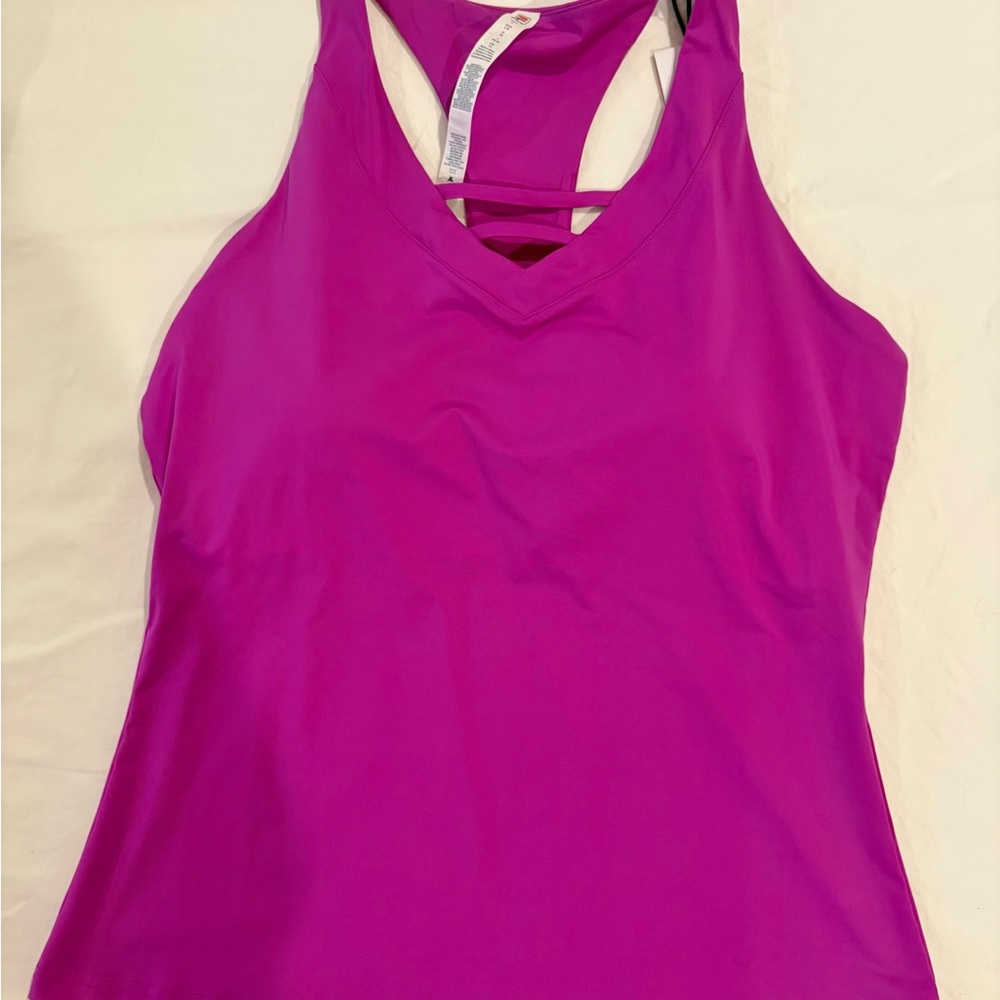 NWT Fila Tennis Essentials Halter Tank with Built-in Bra  in Purple Cactus